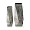 Glitzhome® Geometric Antique Silver Metal Floor Vases Set